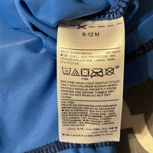 LIKE NEW OLD NAVY SWIM ONSIE. Size 6-12 M. Blue/grey. VG/EXCELLENT CONDITION. - Picture 7 of 10